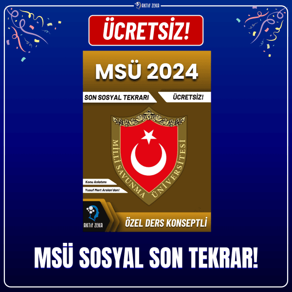 Ücretsiz MSÜ Sosyal Notları