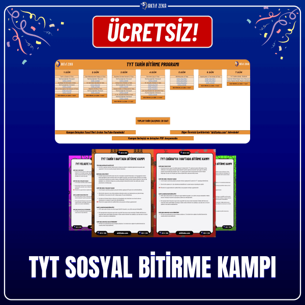 ÜCRETSİZ TYT SOSYAL BİTİRME KAMPI