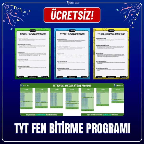 ÜCRETSİZ TYT FEN BİTİRME KAMPI